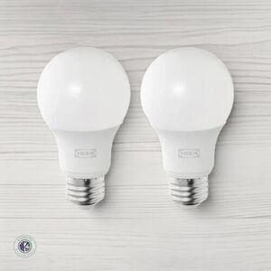 IKEA SOLHETTA LED Bulb E26 450 Lumen 40 W 2700 K‎ Globe Opal Warm-White 2 PACK